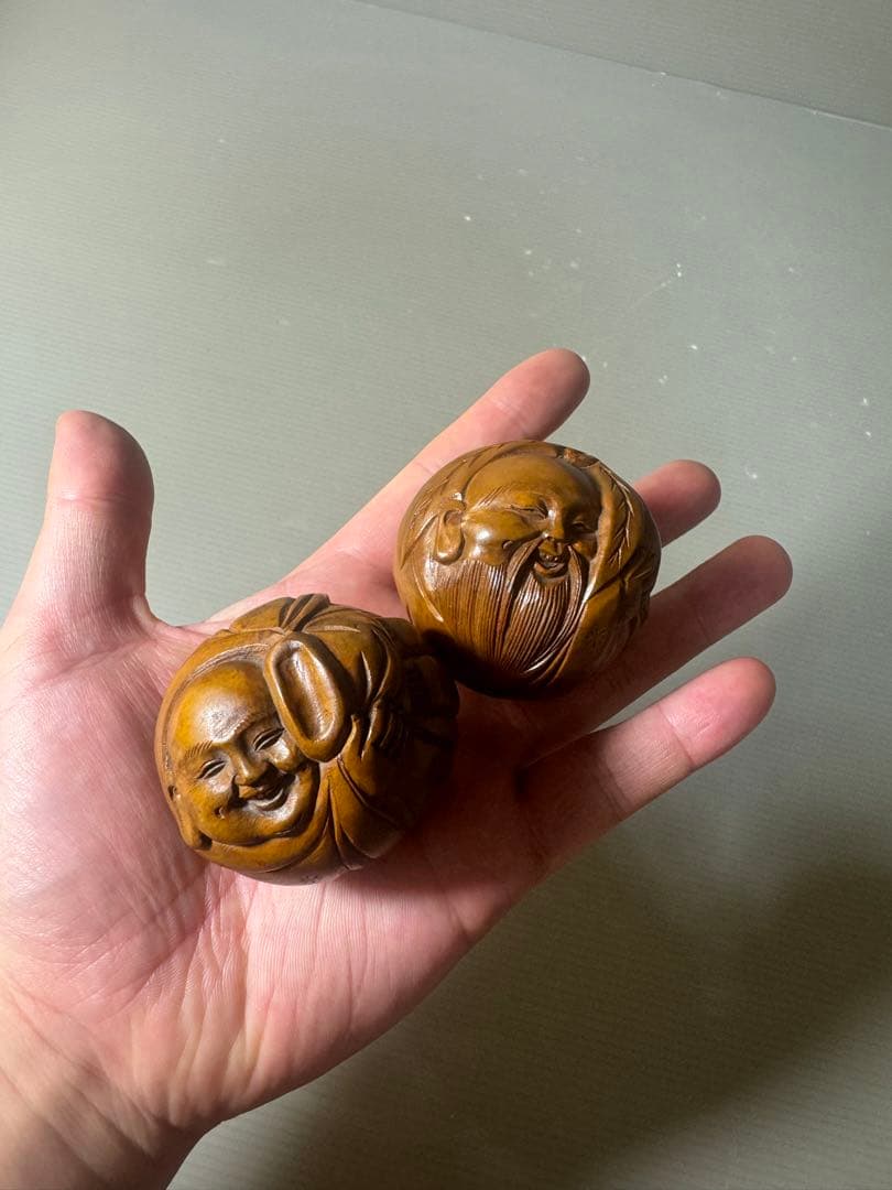 2535  『布袋　七福神』　置物　2客