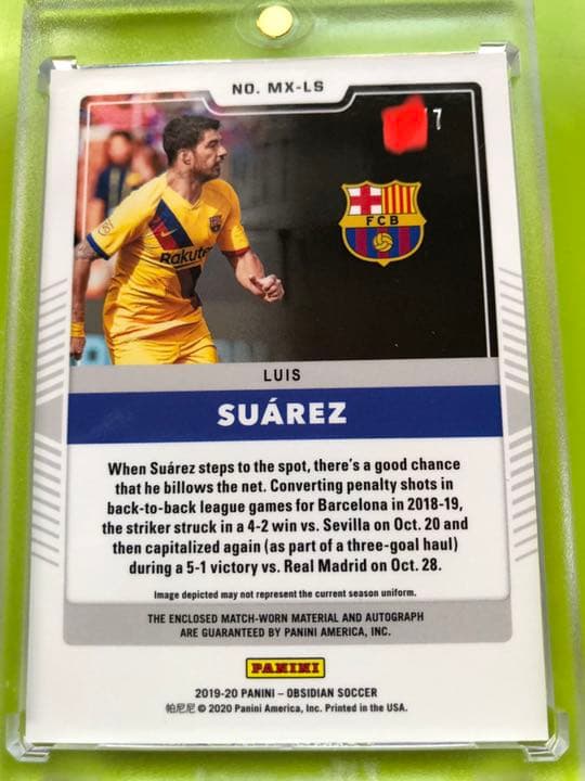 panini obsidian soccer スアレス　バルセロナ直筆サイン