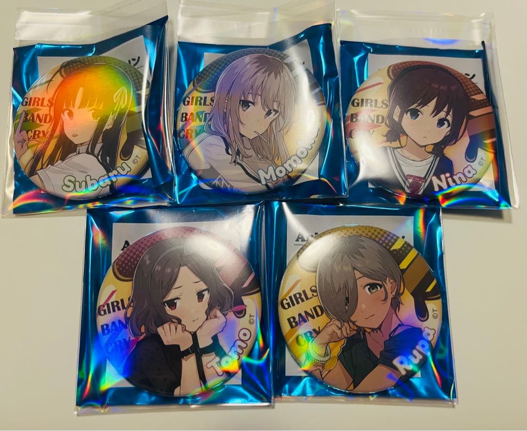 ガルクラ　ガールズバンドクライ　anisugar プリン 缶バッジ フルセット