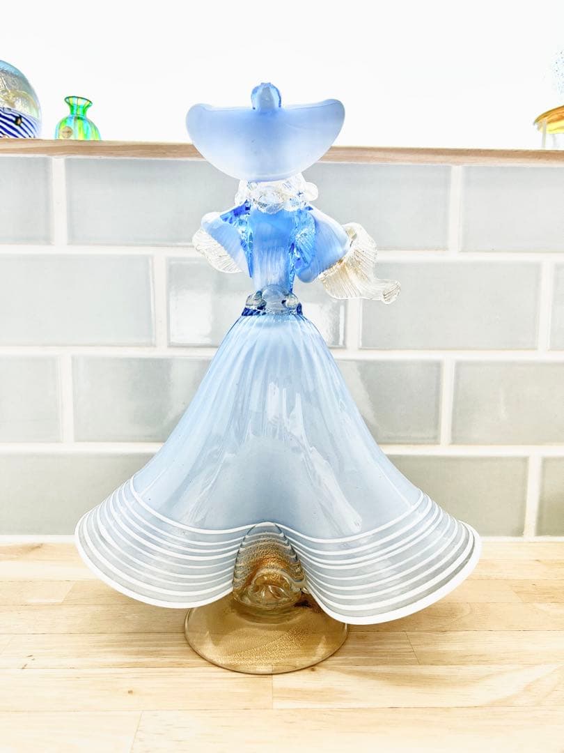 ベネチアン ガラス murano ムラーノ 貴婦人 ドール オブジェ 31㎝ 姫