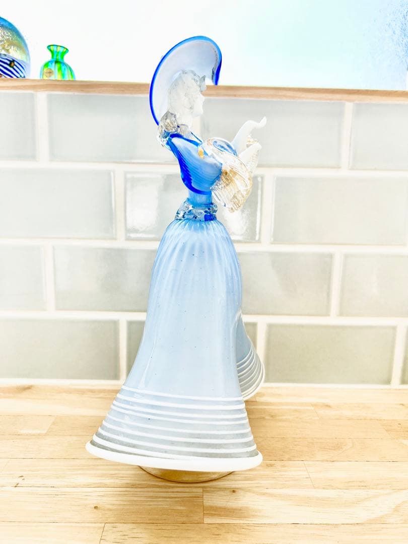 ベネチアン ガラス murano ムラーノ 貴婦人 ドール オブジェ 31㎝ 姫
