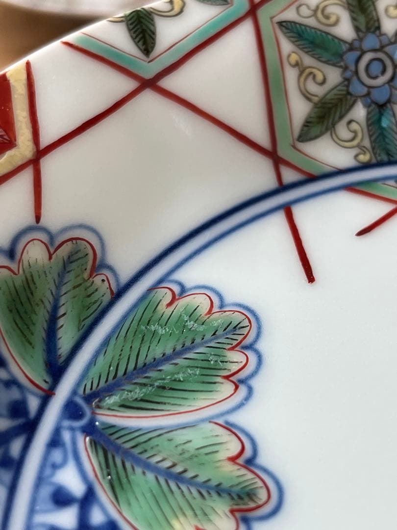 人間国宝　十三代　今泉今右衛門　皿三枚　錦桐絵