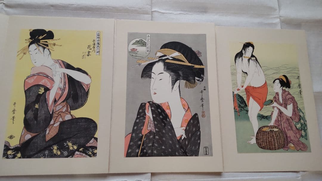 浮世絵版画★画装用画★6冊セット★歌麿UTAMARO★２４枚セット★シリーズ1