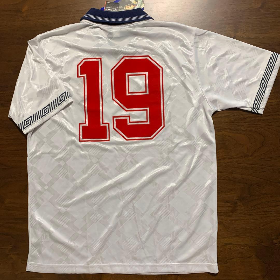 新品タグ付 復刻 イングランド 1990ワールドカップ 19番 ポールガス