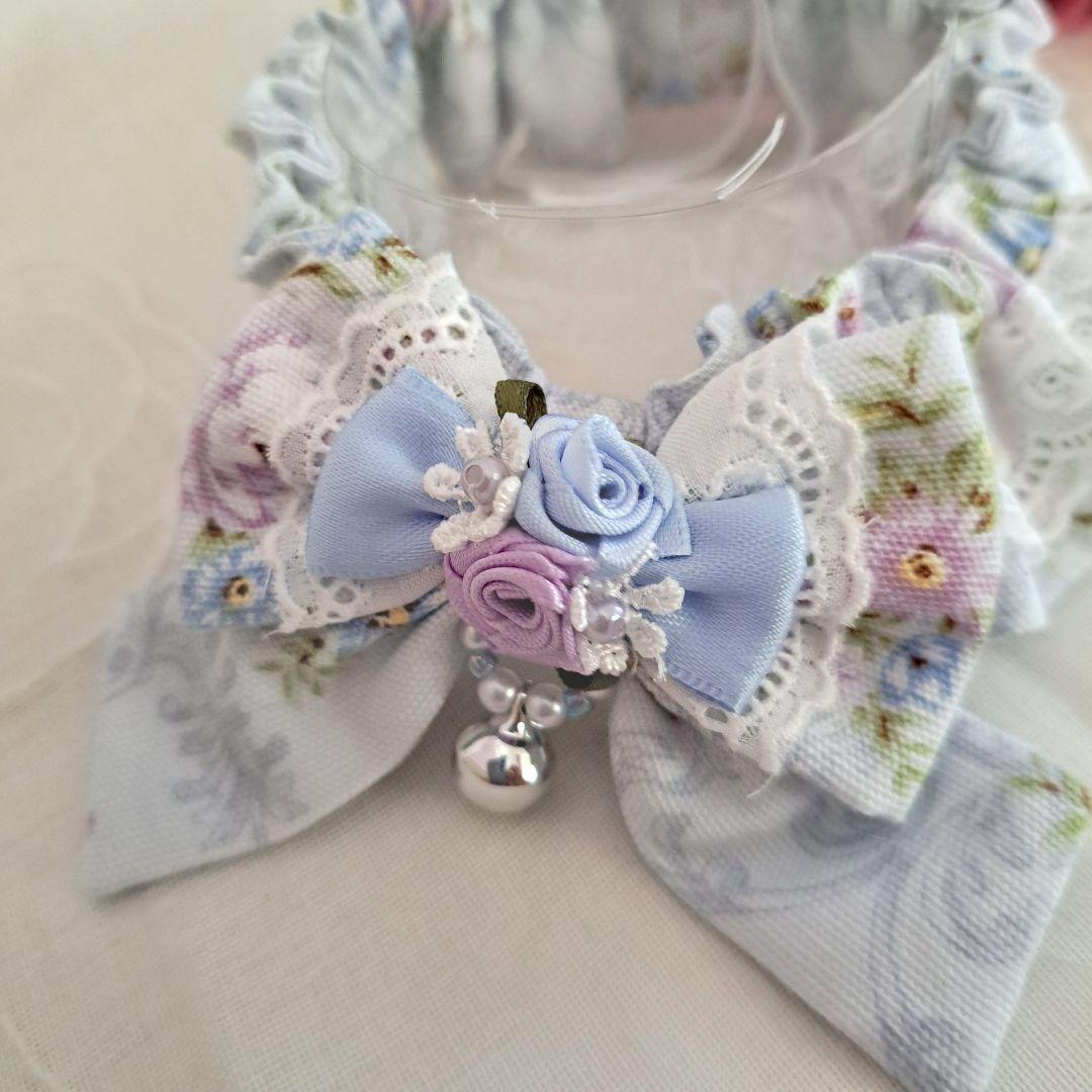 短毛シュシュ(ブルーローズ)わんちゃん猫ちゃん用