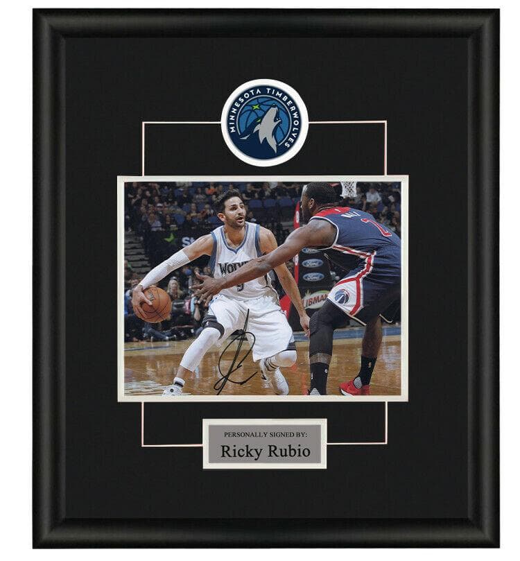 直筆サイン入り写真 リッキー・ルビオ ミネソタティンバーウルブズ SA鑑定済