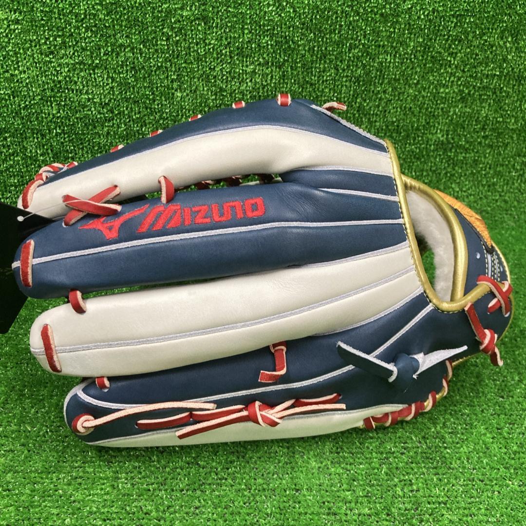 限定品 ミズノプロ 一般軟式用グラブ 外野手用 Dブルー×シルバー 新品
