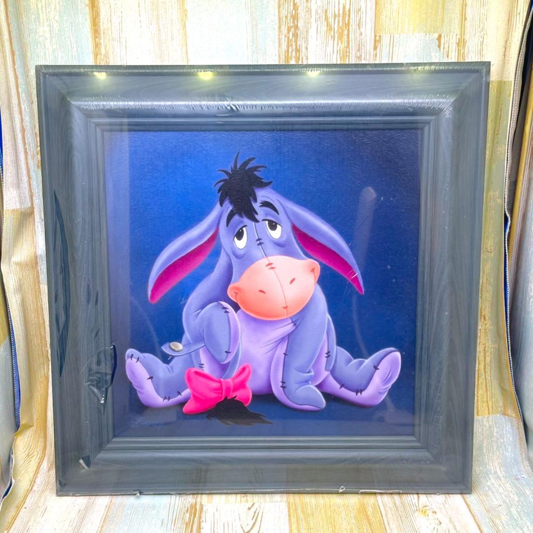 新品★くまのプーさん Winnie the Pooh イーヨ 油絵風 額縁