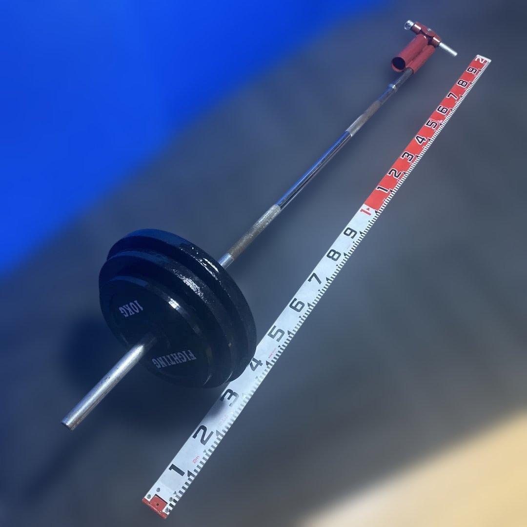 Ｔバーローセット。 バーベルプレート付き