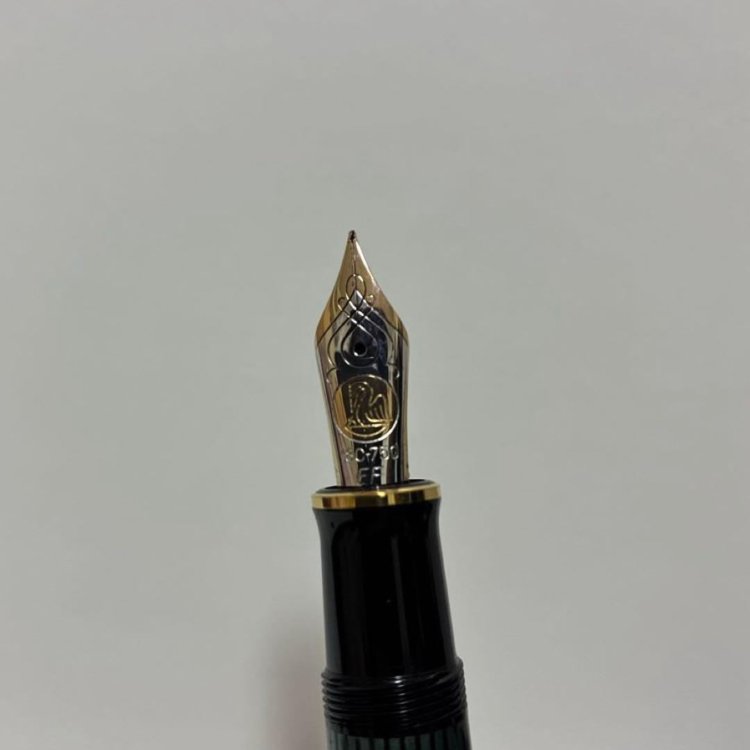 ペリカン 万年筆 スーべレーン M800 EF 緑縞