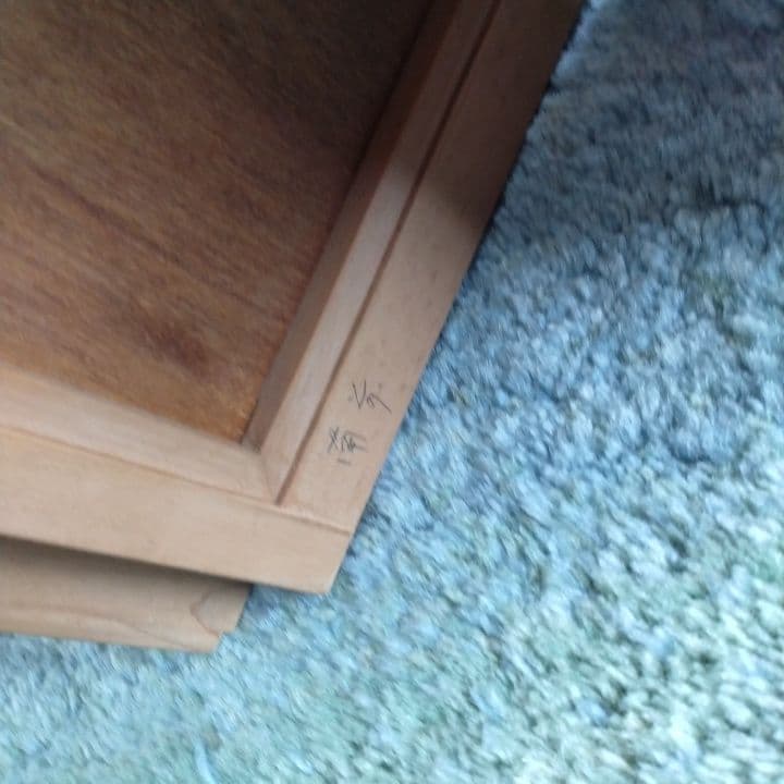 ガラス入り格子ミニ屏風 ついたて 昭和レトロ