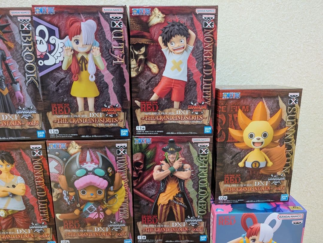 ワンピース フィギュアセット ルフィ ウタ ジンベエ　ナミ　フランキー DXF