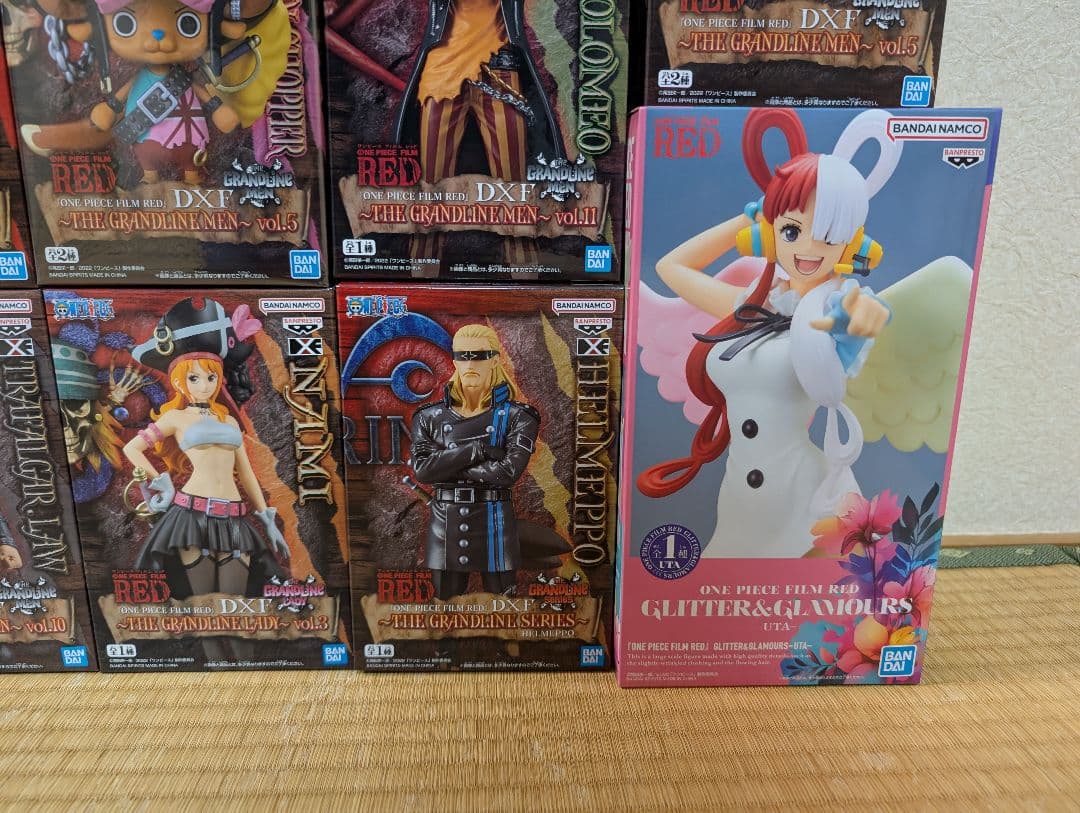 ワンピース フィギュアセット ルフィ ウタ ジンベエ　ナミ　フランキー DXF