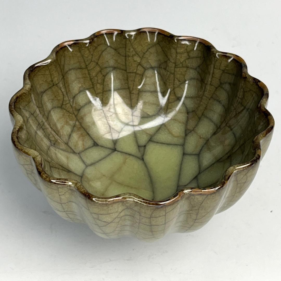 哥窯 陵花 杯 中国古玩 中国美術 唐物 擺件