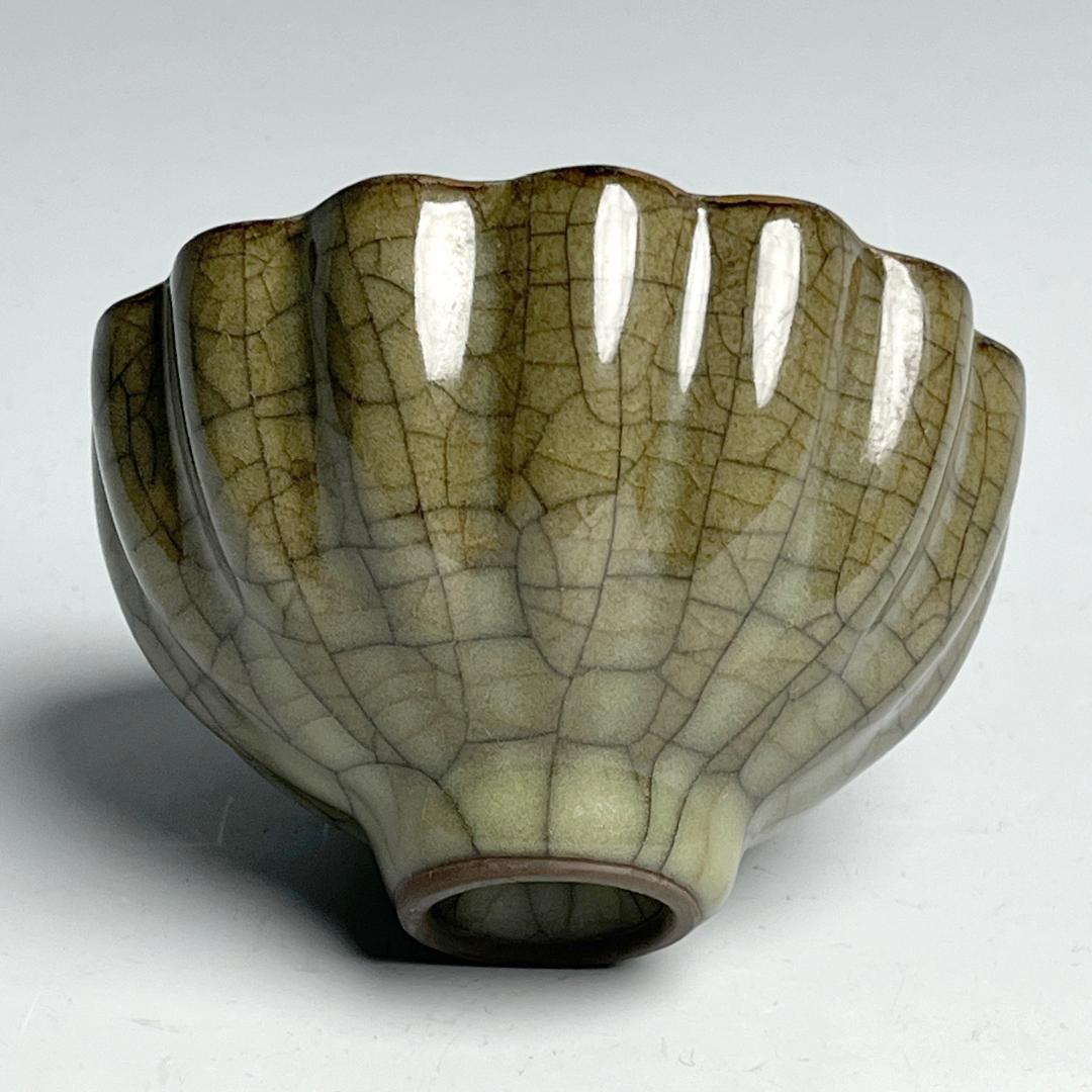 哥窯 陵花 杯 中国古玩 中国美術 唐物 擺件