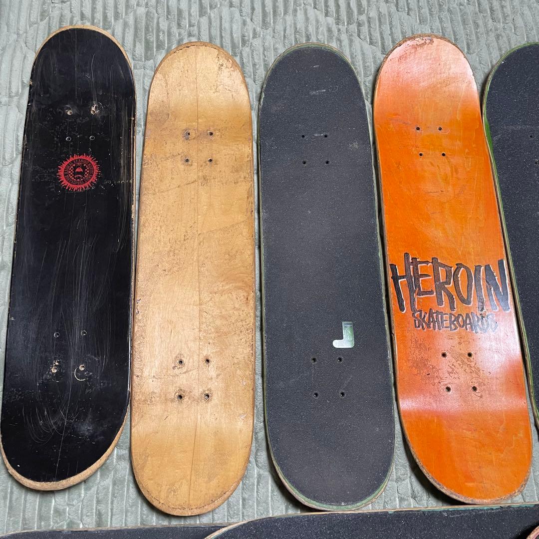 廃デッキ　15枚　オマケ付き　DIY まとめ売り　スケートボードデッキ　スケボー