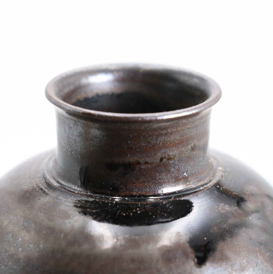 笹田有祥作 摸 唐物大名物 早苗丸壷茶入 宗薫緞子仕覆付 茶道具　V904　N9