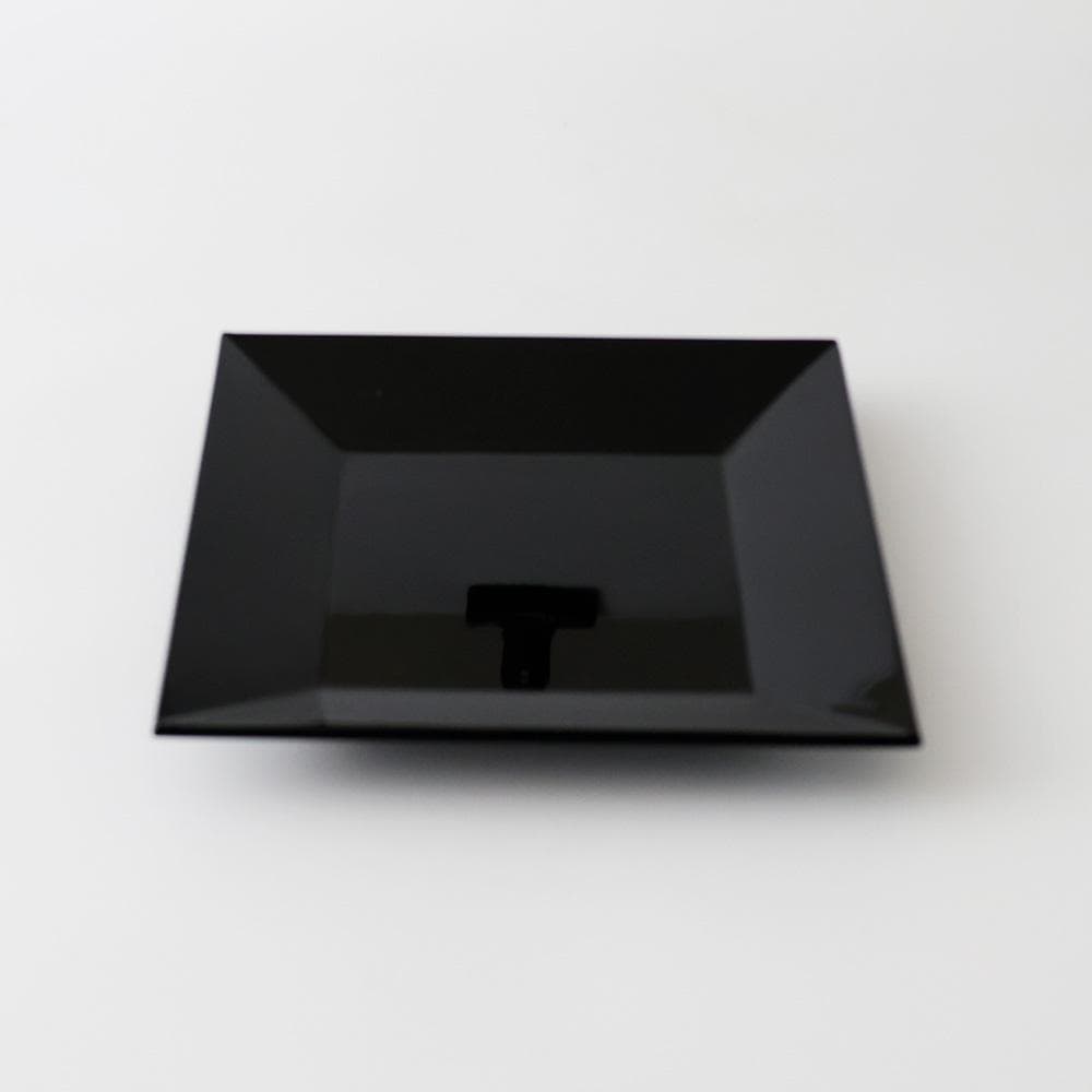 T　 輪島塗　山元清巧堂造　四方盆　茶道具　木製　漆塗　共箱　菓子盆　正月盆