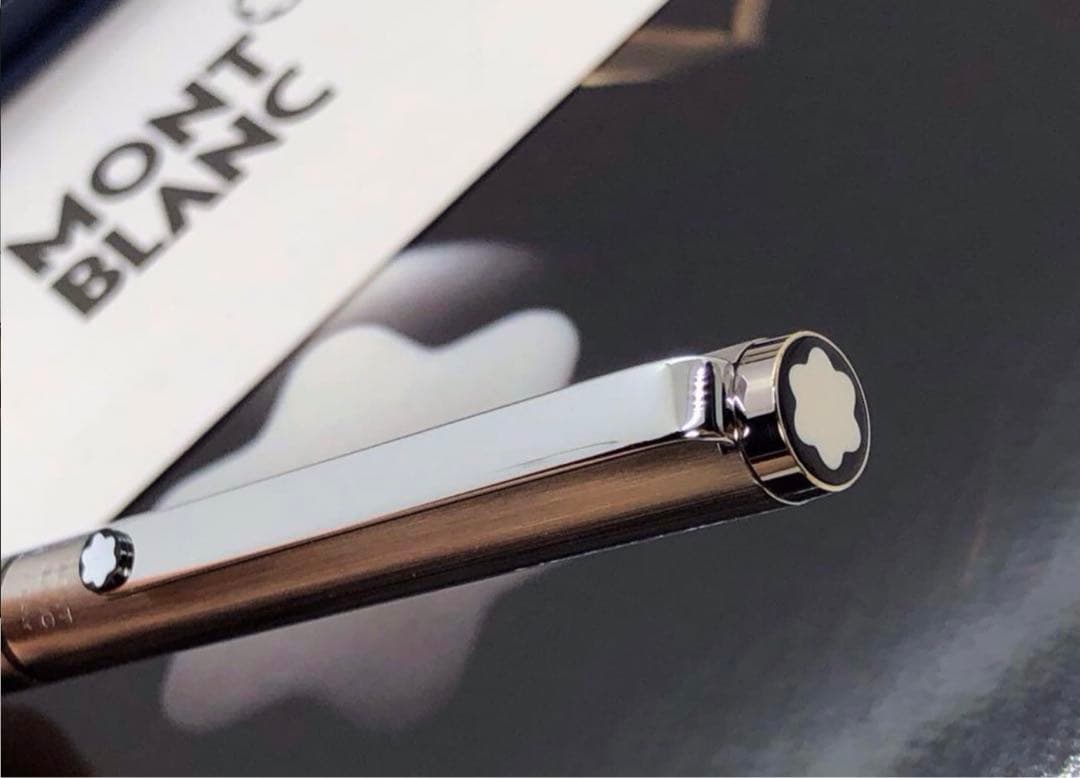 カスタム品！1本は欲しい2カラーボールペンNo2735輝くバフ仕上げ★モンブラン