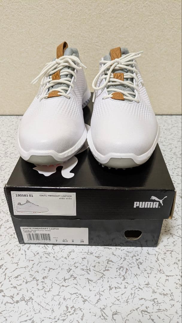 PUMA（プーマ）イグナイト ゴルフシューズ スパイク ホワイト 26cm