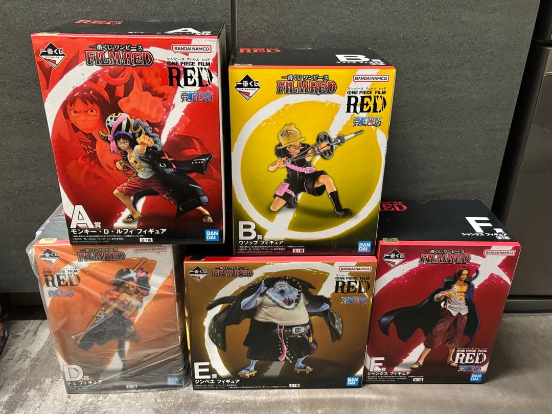 ONE PIECE FILM RED 一番くじ　フィギュア5体セット　未開封