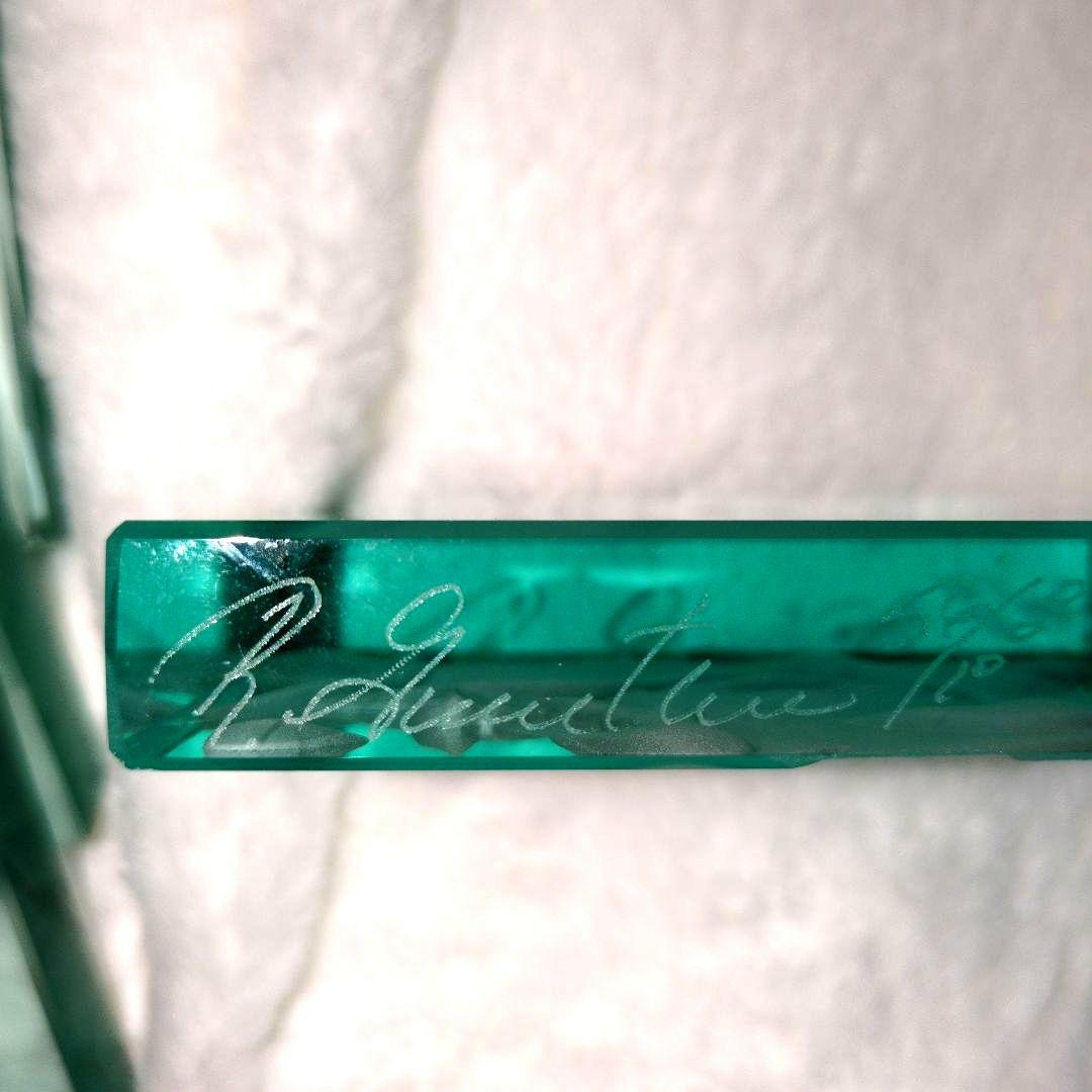 ディズニー エッチングガラス作品 ペーパーウェイト サイン入り 限定番号付