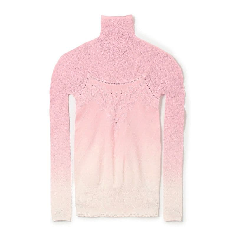 チャコット　ノーソーイングニット　グラデーション　クリスタル　ハイネック