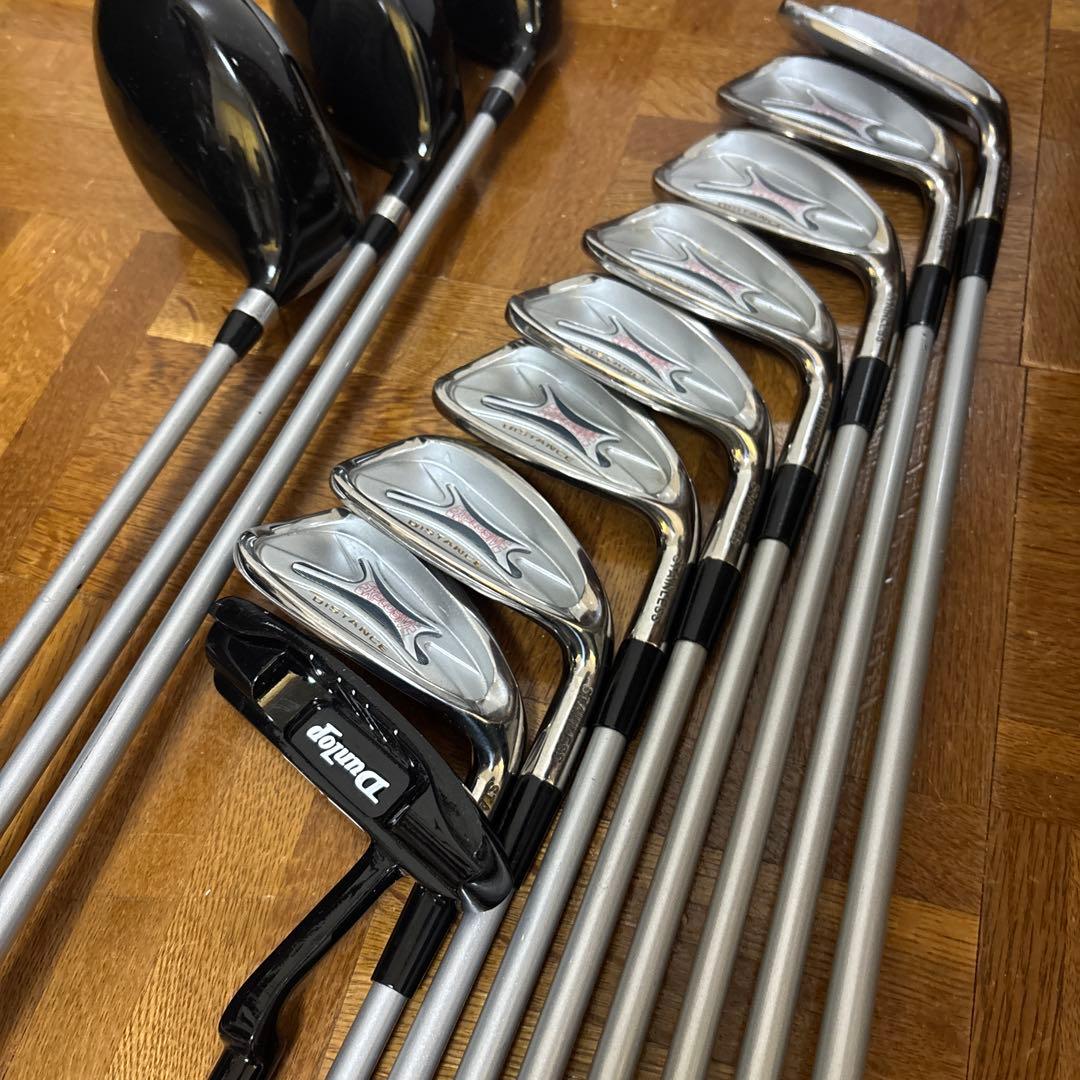 ネイビーとオレンジのチェック柄 ゴルフバッグ