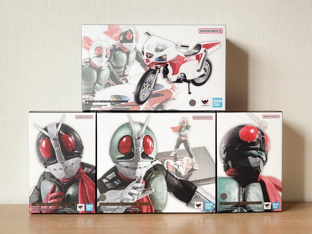 仮面ライダー　新1号・新2号・桜島1号（真骨彫）・新サイクロン号　4点まとめ売