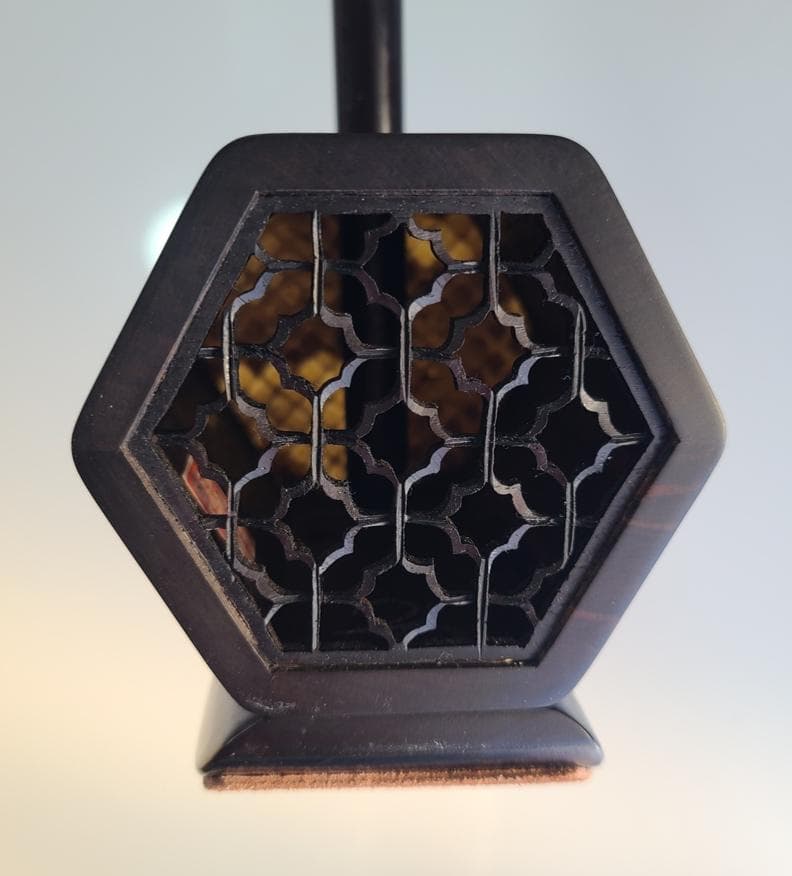 高級二胡 北京式 黒檀六角二胡 南建成制