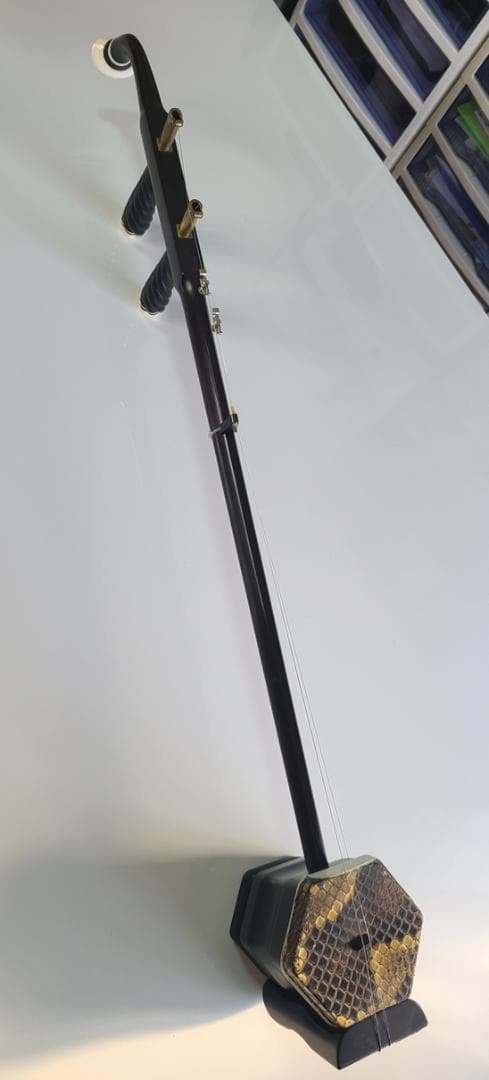 高級二胡 北京式 黒檀六角二胡 南建成制
