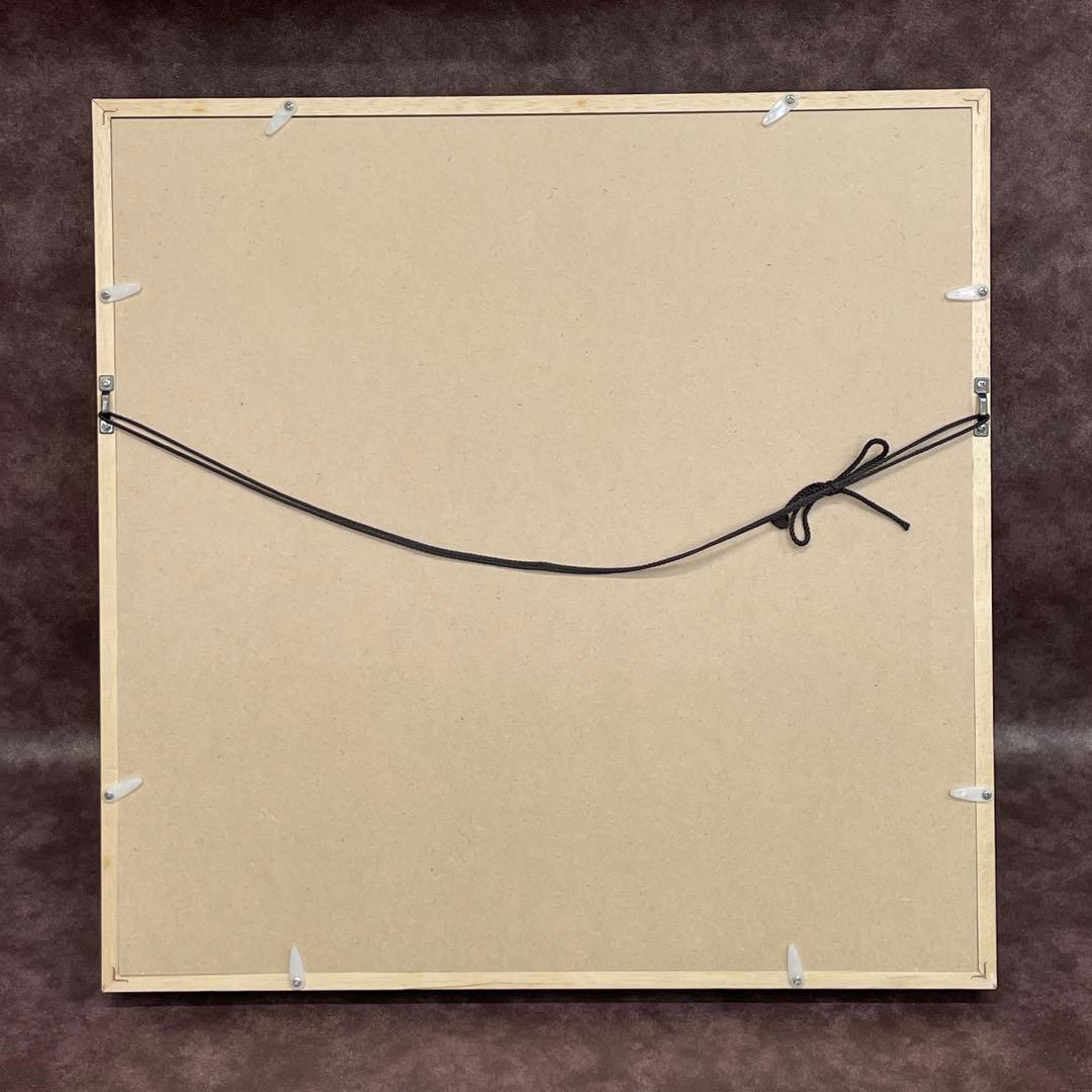 【美品】御木幽石　笑顔　招き猫 和紙 ファブリックパネル 大