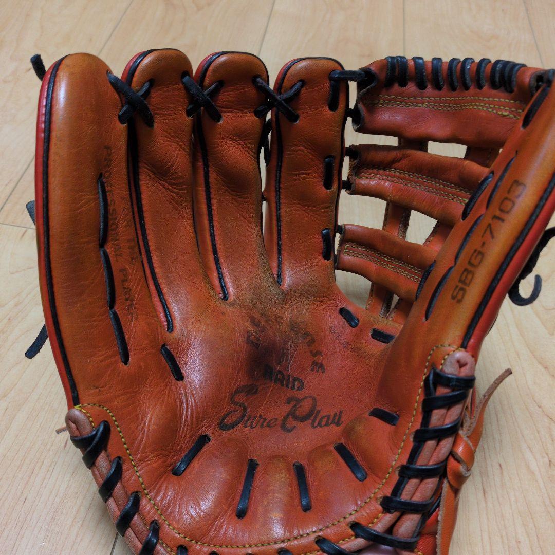 【希少】シュアプレイ　硬式用　外野手　左投げ用グローブ