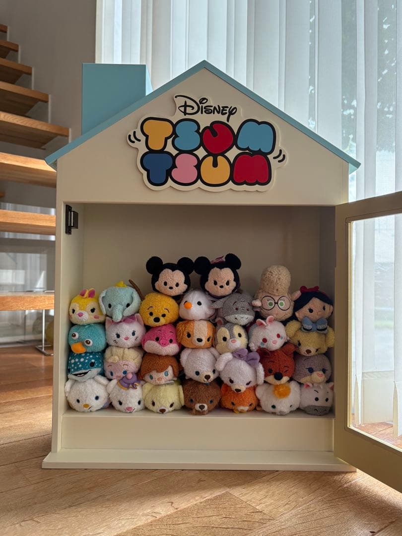 Disney ツムツムぬいぐるみ収納ボックスとキャラクター30体セット