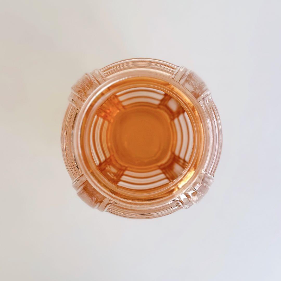 ヴィンテージ ピンクガラスのフラワーベース 花瓶 アール・デコ フランス