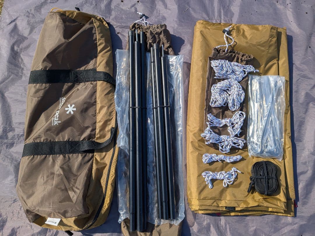 【ほぼ未使用】　スノーピーク　エントリーパックTT　ヘキサL　タープ