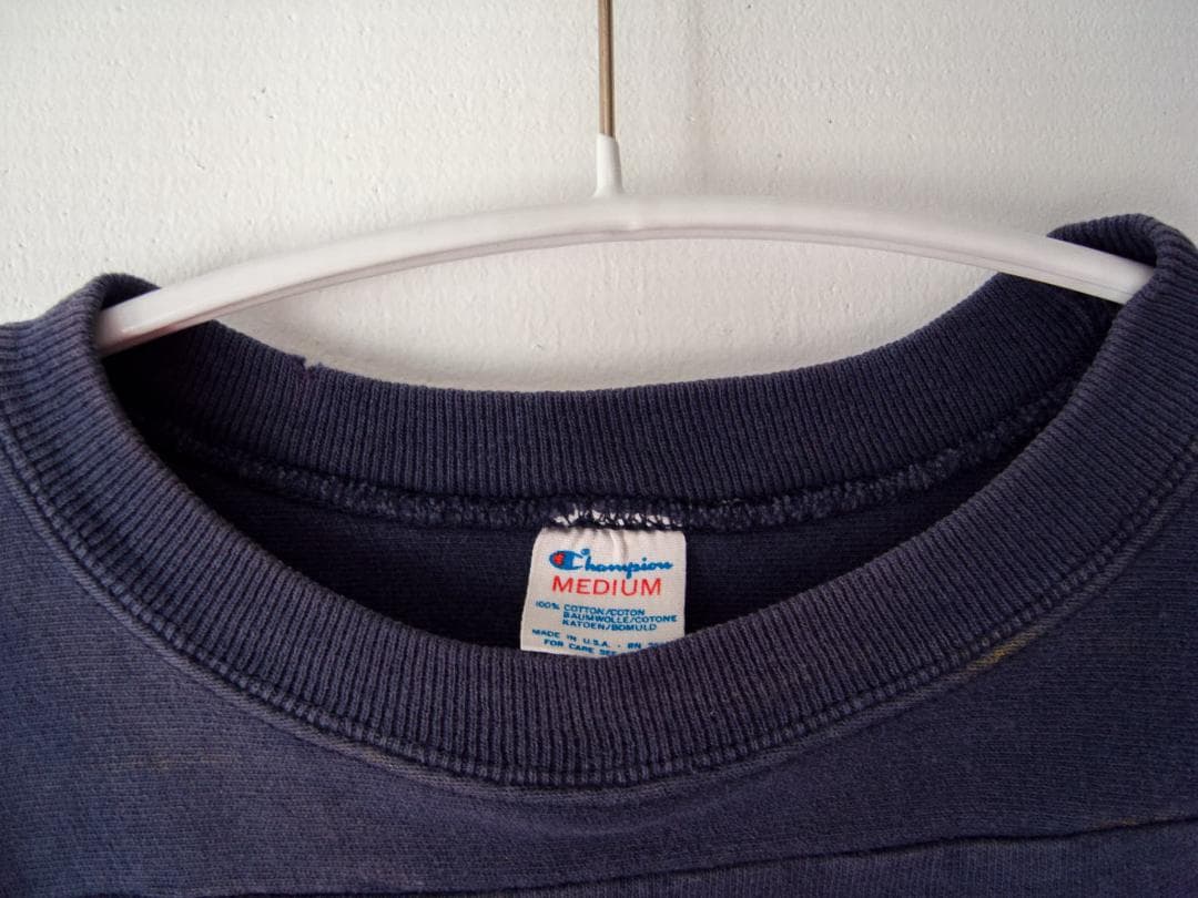 Champion NAVY 七分袖 フットボールT チャンピオン USA製