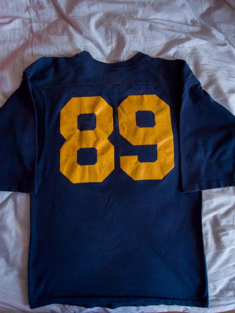 Champion NAVY 七分袖 フットボールT チャンピオン USA製