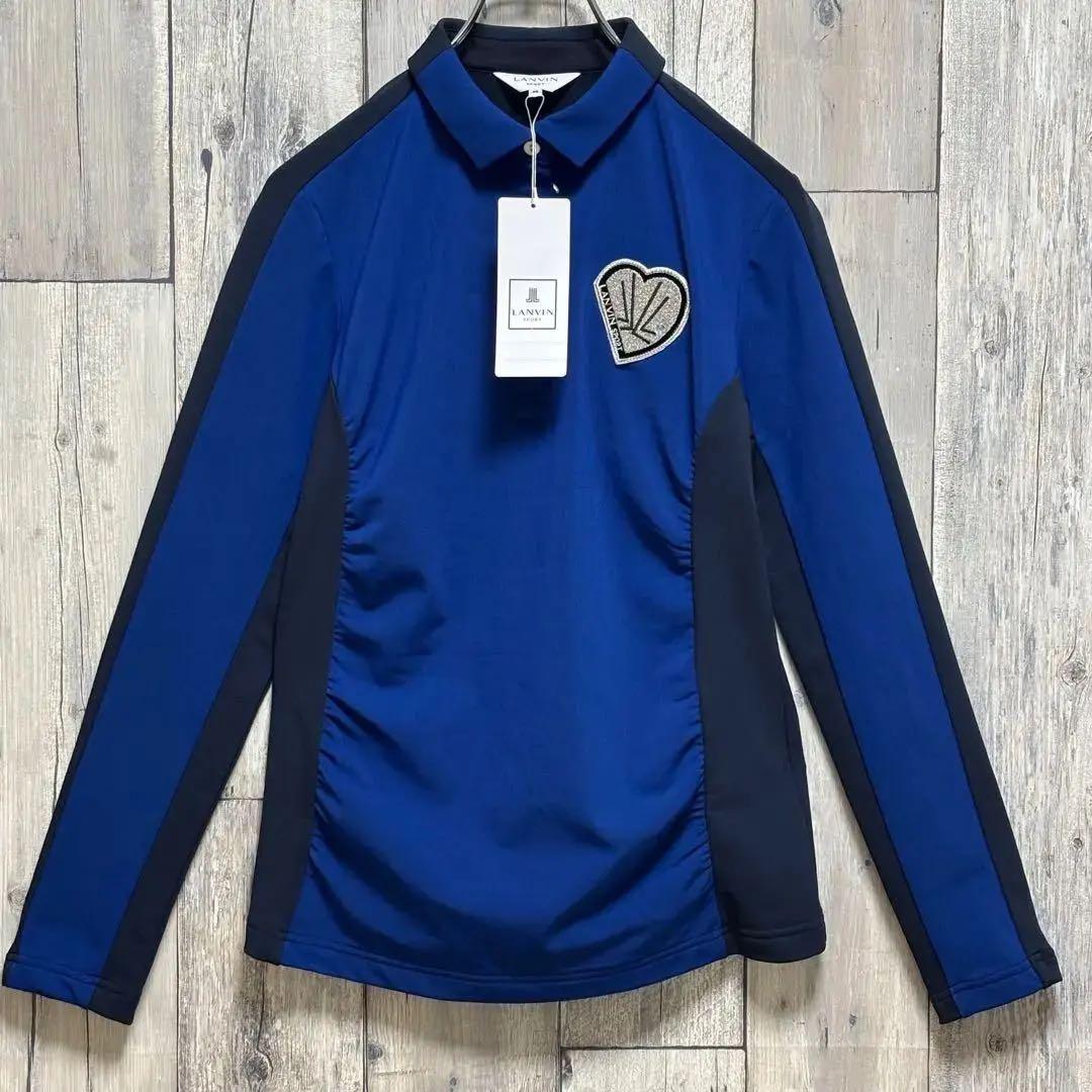 ランバンスポール　LANVIN SPORT ポロシャツ　長袖　ハーフジップ　M