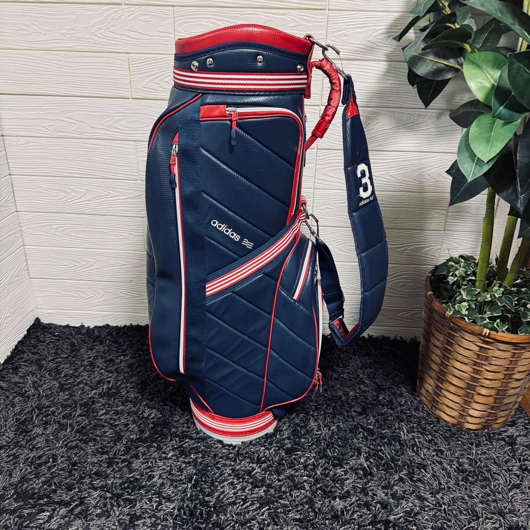 adidas ゴルフキャディバッグ 1949 ネイビー/レッド