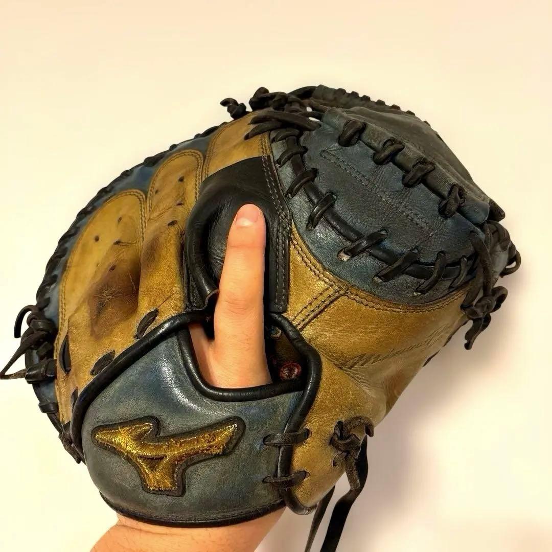 Mizuno Pro Order 硬式グローブ 青/茶色