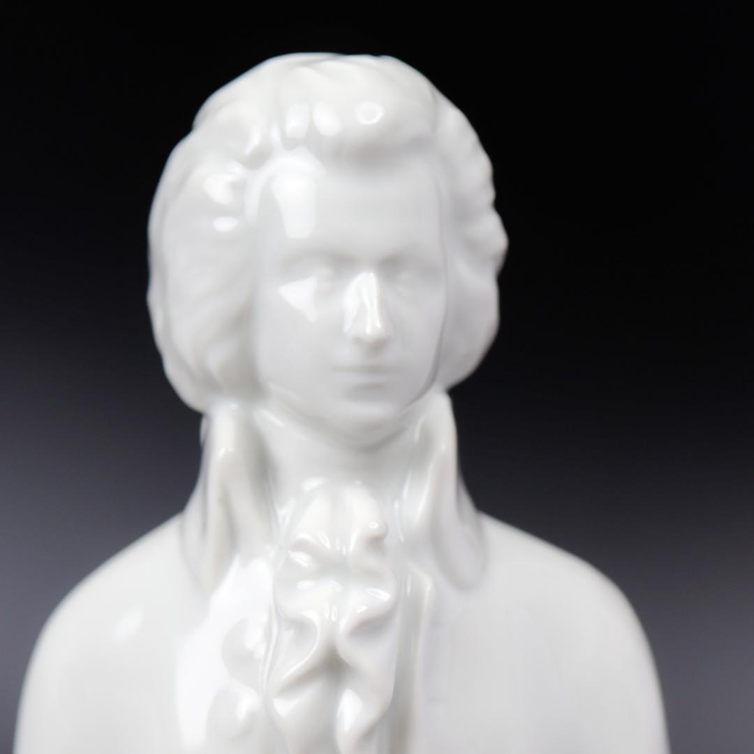 AUGARTEN ホワイトポーセリン モーツァルト 23cm 置物 ケース付