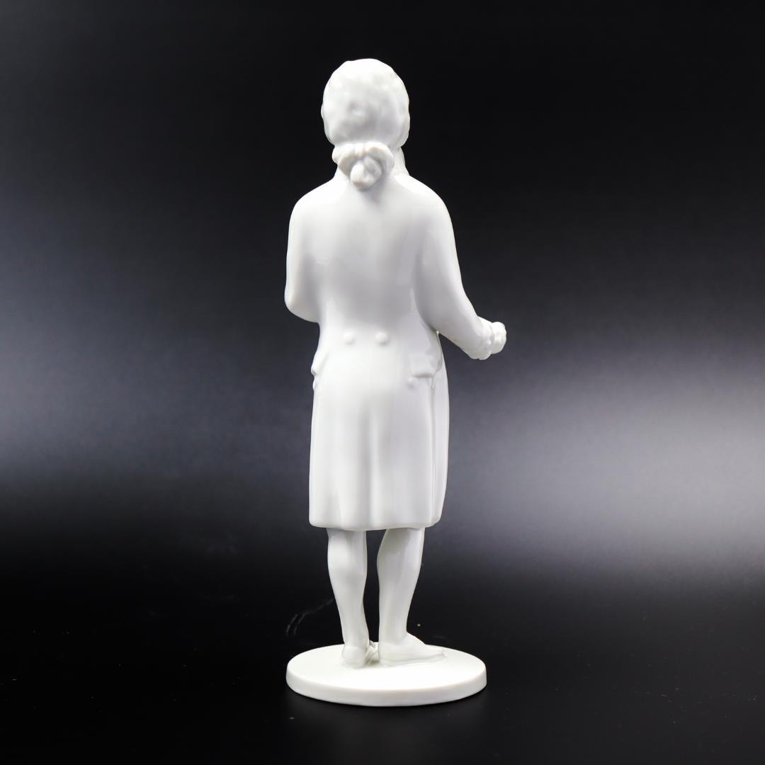 AUGARTEN ホワイトポーセリン モーツァルト 23cm 置物 ケース付