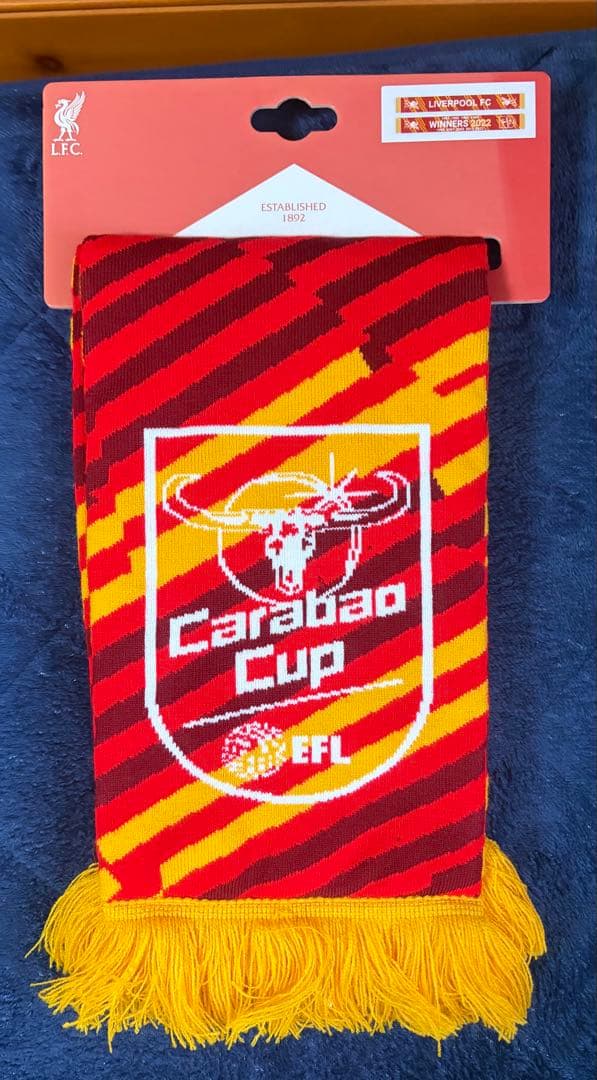【優勝記念品/日本未発売】 リバプール チャンピオン マフラー　カラバオカップ