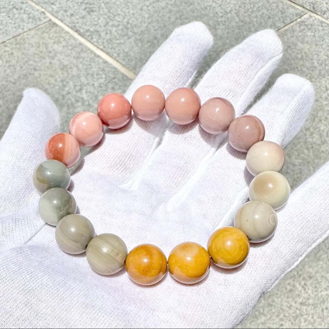 マルチカラーアラシャンメノウ　ブレスレット