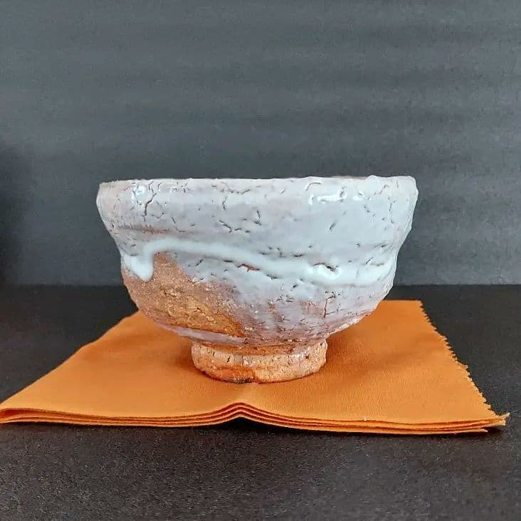 萩焼　抹茶茶碗　宇田川聖谷（玄翁）造　共箱付き