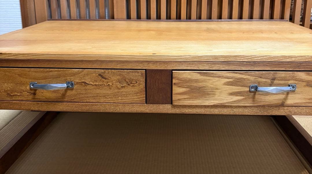 アンティーク 文机 テーブル センとナラ リペア済み