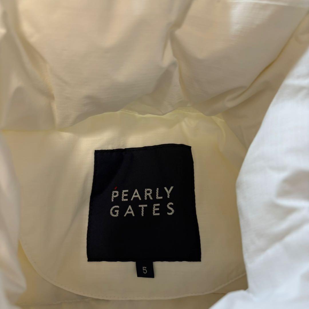 最新 パーリーゲイツ ダウン 中綿 ゴルフ ウェア 白 ホワイト 防寒 2way