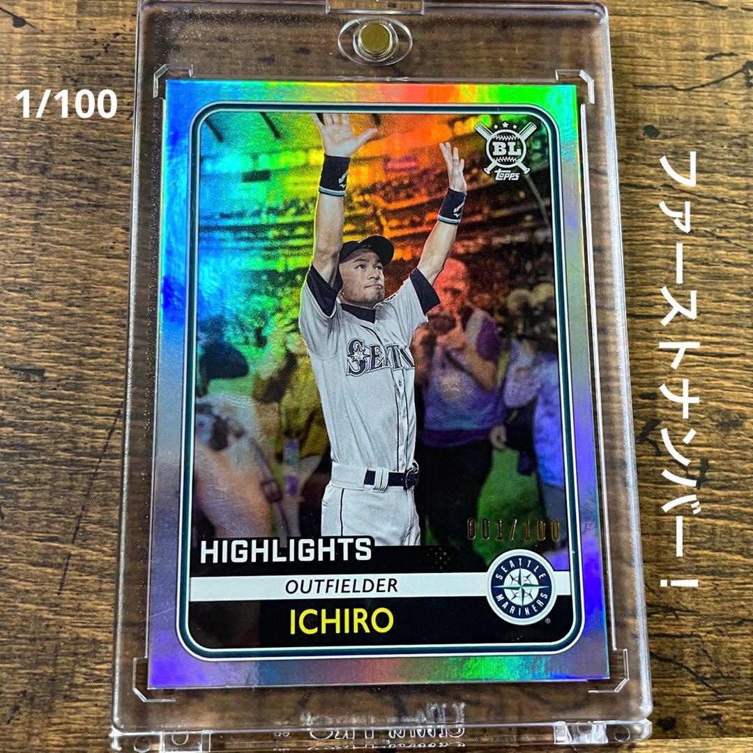 激レア イチロー引退記念カード 001/100 ファーストナンバー レインボー