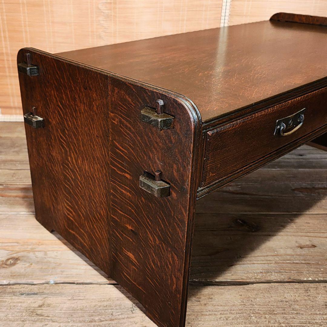 楔文机　小引き出し　座卓　昭和レトロ　古家具